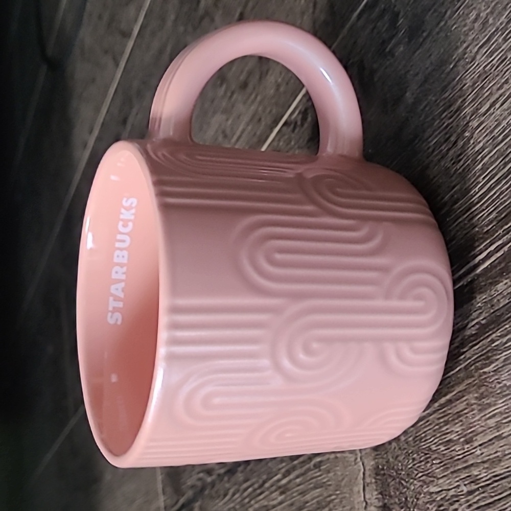 NWOT Starbucks Pink Shimmer Mug 14oz